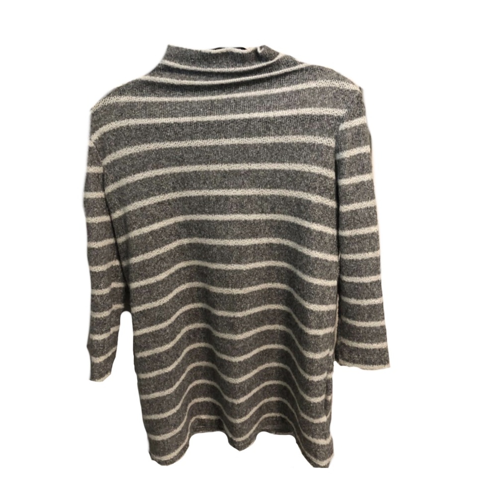 BDG Grey Striped Mock Neck Sweater
